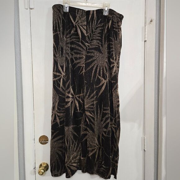 MSK Glitter-Print Palazzo Pants wide leg sz 3x - Picture 3 of 12